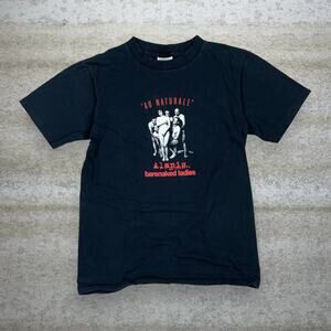 Vintage Y2K Bare Naked Ladies Rock Band Shirt Mens S Black Concert Au Naturale